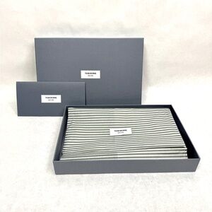 THOM BROWNE Empty Gift Box - Texture Gray - 13.75 x 9 x 2